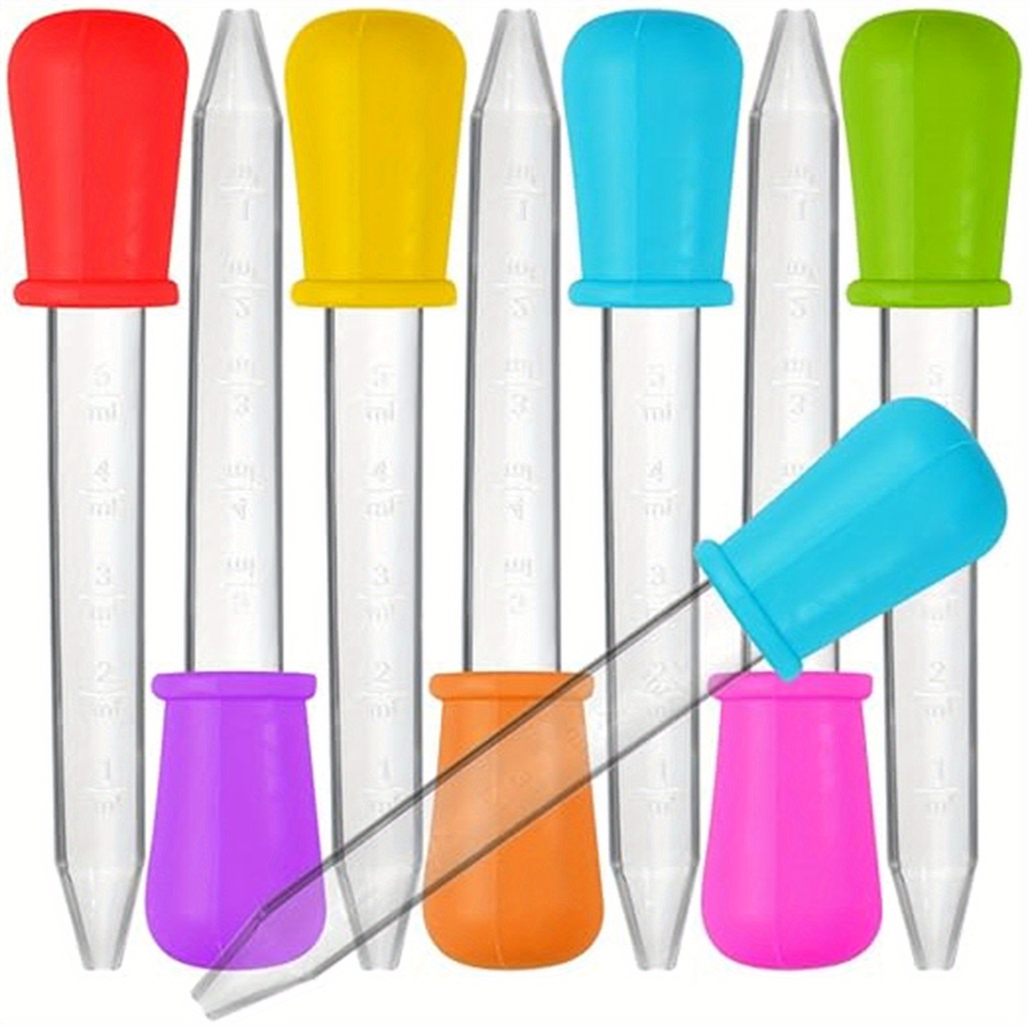Lab Pipette Tip - 8 Stück Silikon- und Kunststoff-Flüssigkeitspipetten mit