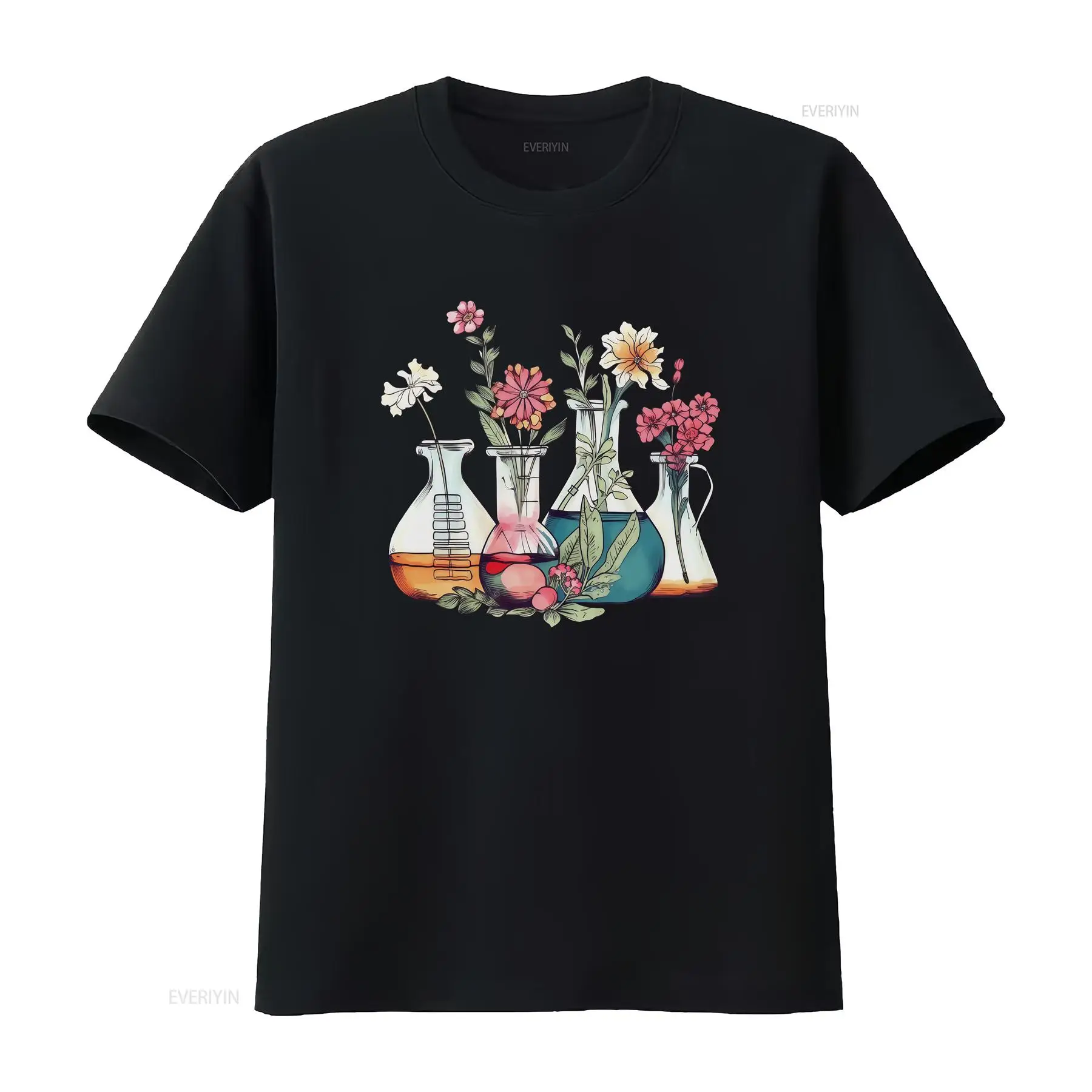 Medical Lab Technician - Labor-T-Shirt mit Blumenmuster, Bechergläser, Chemie, Labor,