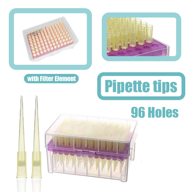 Lab Pipette Tip - 200ul 96 Löcher Kunststoff Pipettenspitze Laborausrüstung